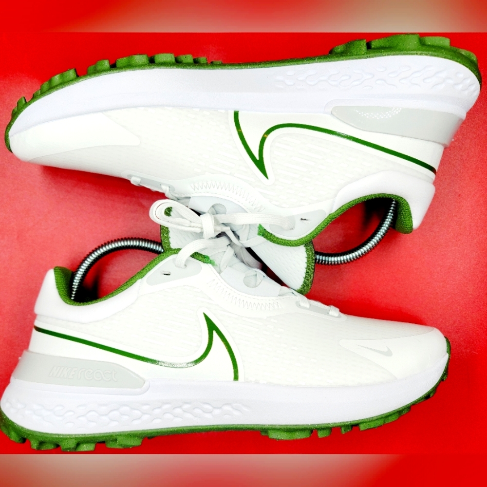 Nike React Infinity Pro 2 Turf Shoes DJ5593-102 White/Green Mens Sz 9.5 New